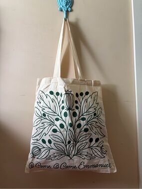 Cream Canvas Tote Bag “O Come, O Come Emmanuel”